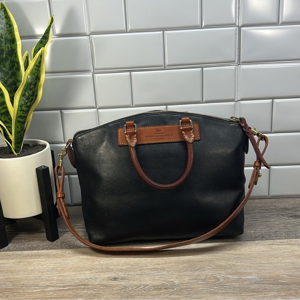 Dooney and Bourke Genuine Florentine Vacchetta Leather Satchel in GUC! - Picture 2 of 15